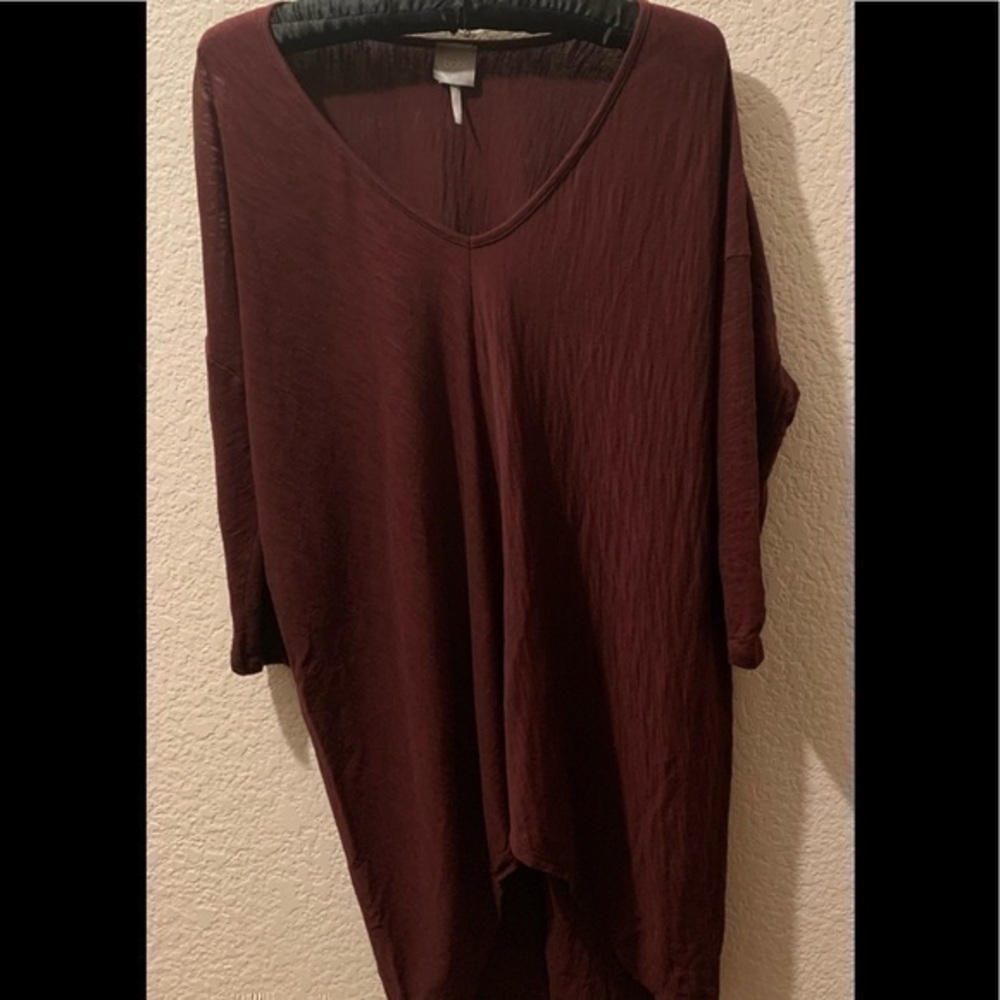 Bobi XS burgundy 100% cotton top - Picture 4 of 10